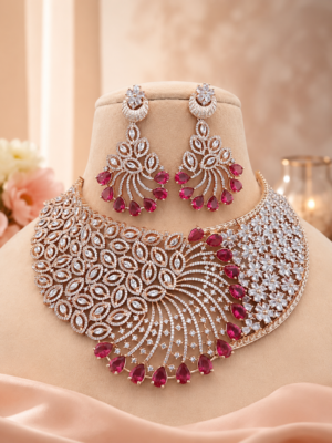 ChatGPT Image Jul 12, 2026, 12_02_02 PM Rose Gold Ruby Floral Necklace Set