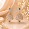 Royal Emerald Jhumka Earrings
